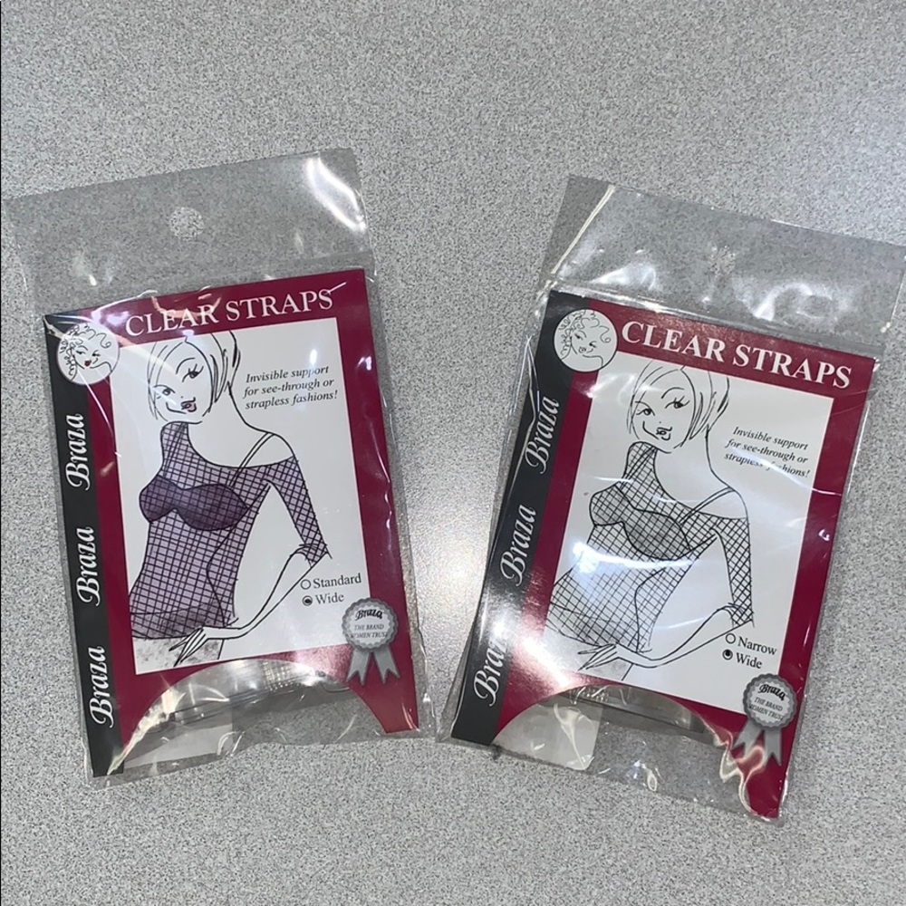Clear bra straps